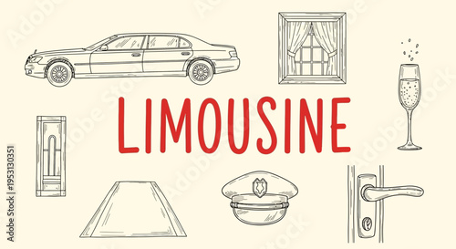 Luxury limousine service transportation vehicle.