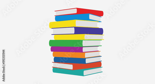 Stack of Colorful Books A Visual Representation of Knowledge, Education, and Learning