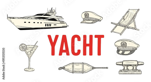 Yacht luxury boat nautical lifestyle vacation.