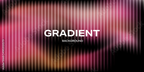 Ripple glass gradient background with vertical translucent stripes in pink, coral, and beige tones over black. Glossy blurred texture with refraction effect, luminous glow, and smooth modern depth.