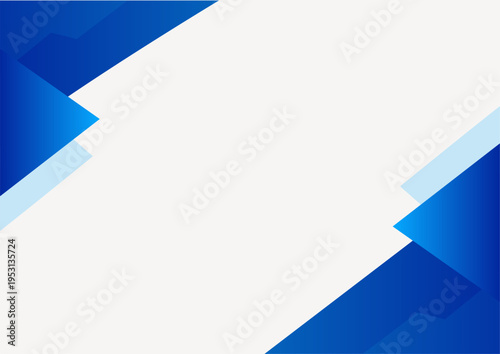 Dynamic Blue Geometric Shapes on White Background Abstract Design.