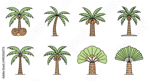 Collection of various palm trees.