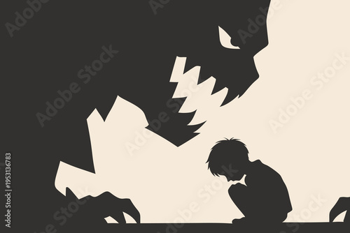 Child, scared child, dysfunctional family, shout, noise, trauma, childhood, fear, authority, pain, darkness