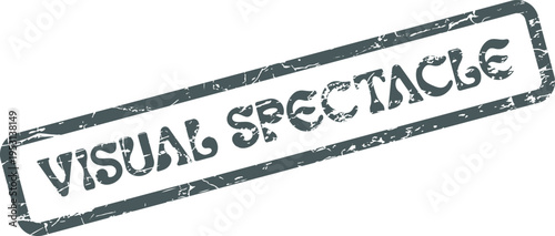 Visual Spectacle textured grunge rectangular stamp for captivating displays and stunning presentations