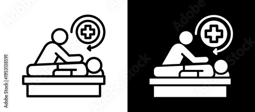 Physical Recovery whiteblack icon