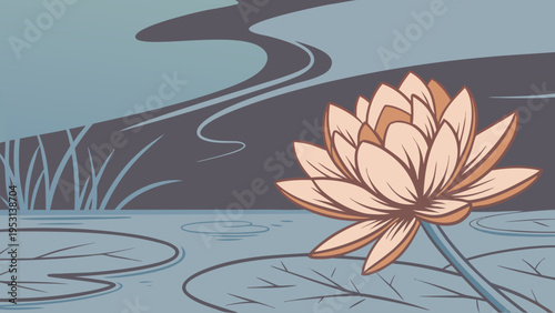 Ornamental lantern in vibrant flat style, perfect for festive themes, cultural design, Ramadan decoration, and glowing light illustrations.