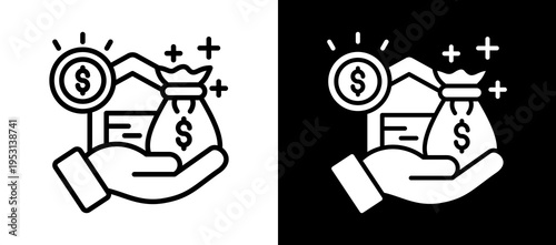 Asset Recovery whiteblack icon