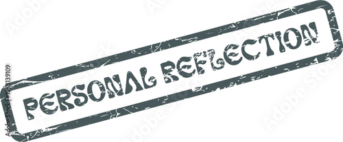 Official Personal Reflection Stamp Signifying Introspection and Self Awareness Journey for Growth