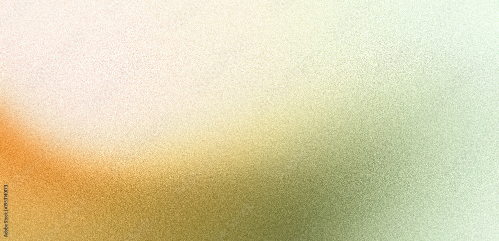 Obraz premium Grainy beige green orange gradient background, noise texture header, banner, wallpaper, poster backdrop design