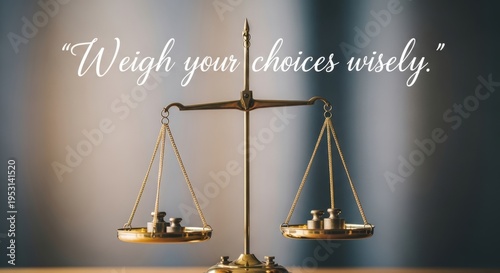 Antique Brass Scales Weighing Choices Wisely