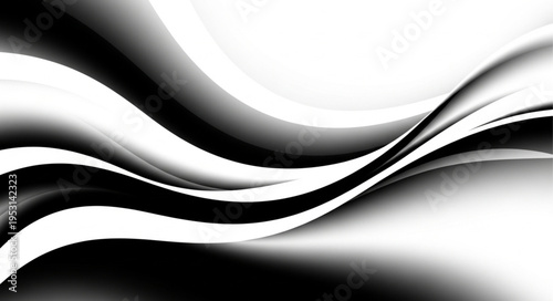 Black and White Wave Pattern.