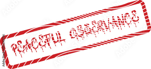 Powerful red rubber stamp promoting peaceful coexistence and harmony among different groups and societies