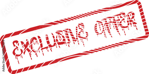 Exclusive Offer red textured stamp for special limited promotions and deals