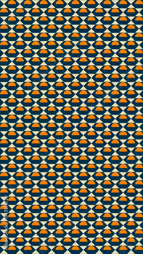 Abstract Geometric Retro Pattern