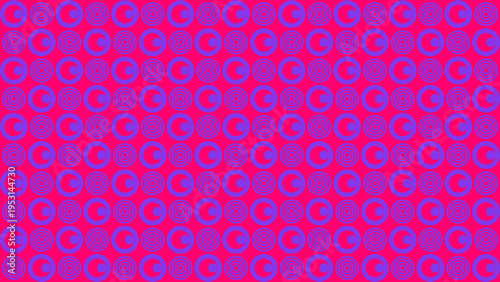 Seamless Geometric Circle Pattern in Pink and Purple