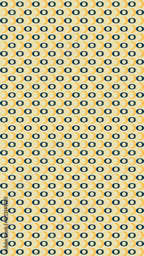 Retro Circles Pattern on Beige Background