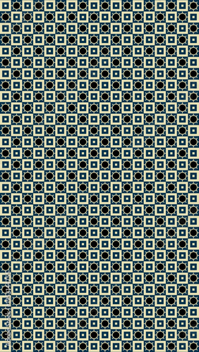 Geometric Pattern with Squares and Circles