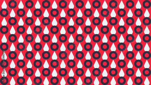 Red Blue and White Seamless Pattern