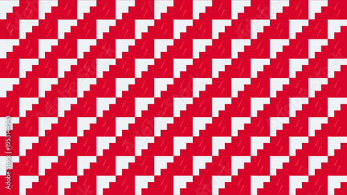 Red and White Stepped Pattern Background