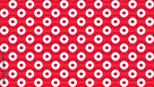 Red and White Polka Dot Seamless Pattern