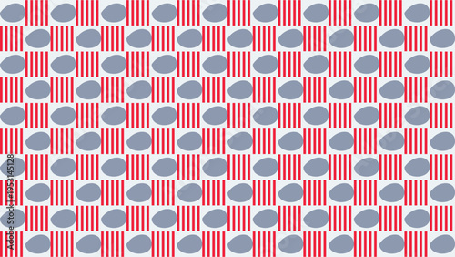 Abstract Checkered Pattern with Gray Ovals