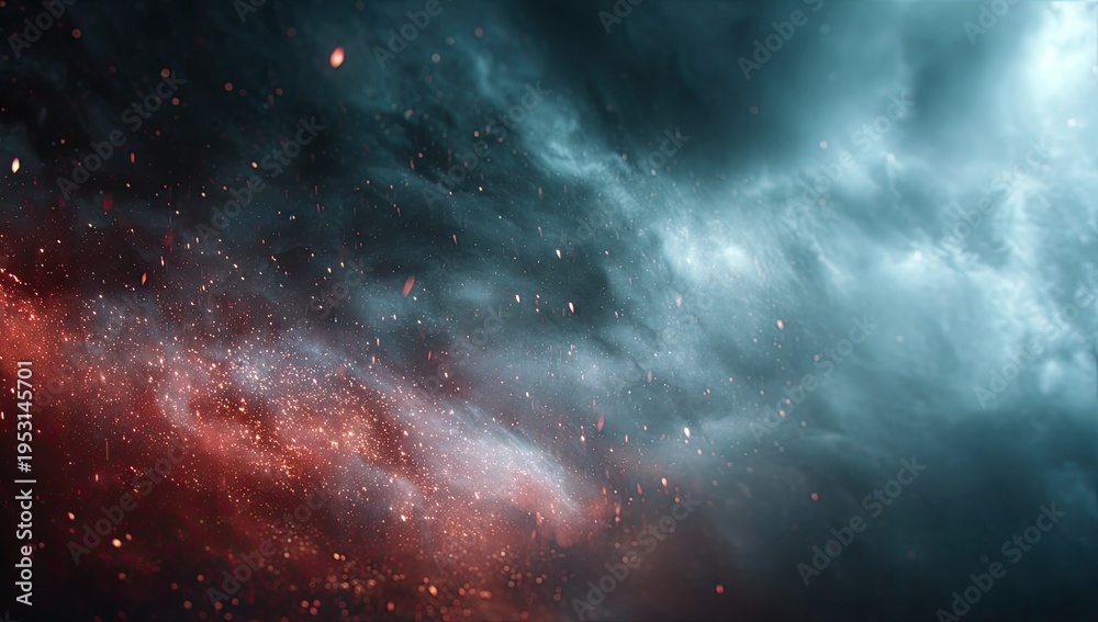 Fototapeta premium Vibrant Cosmic Nebula with Stars and Galaxies in Deep Space.