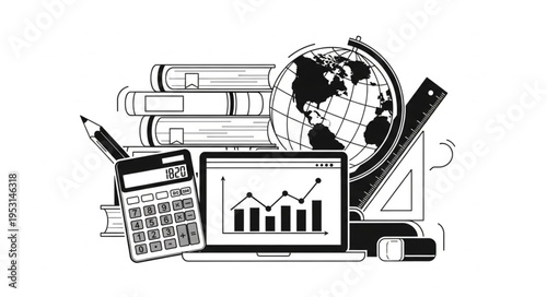 Business Finance Office Workstation.