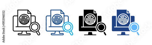 Digital Forensics multiple icon