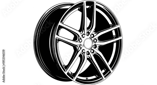 Car Wheel Close Up View.