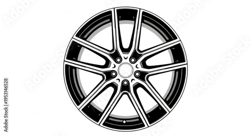 Car Wheel Closeup View.