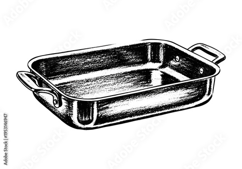 Classic roasting pan with handles, perfect for holiday meals and everyday cooking