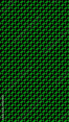Abstract Green and Black Houndstooth Texture vector background