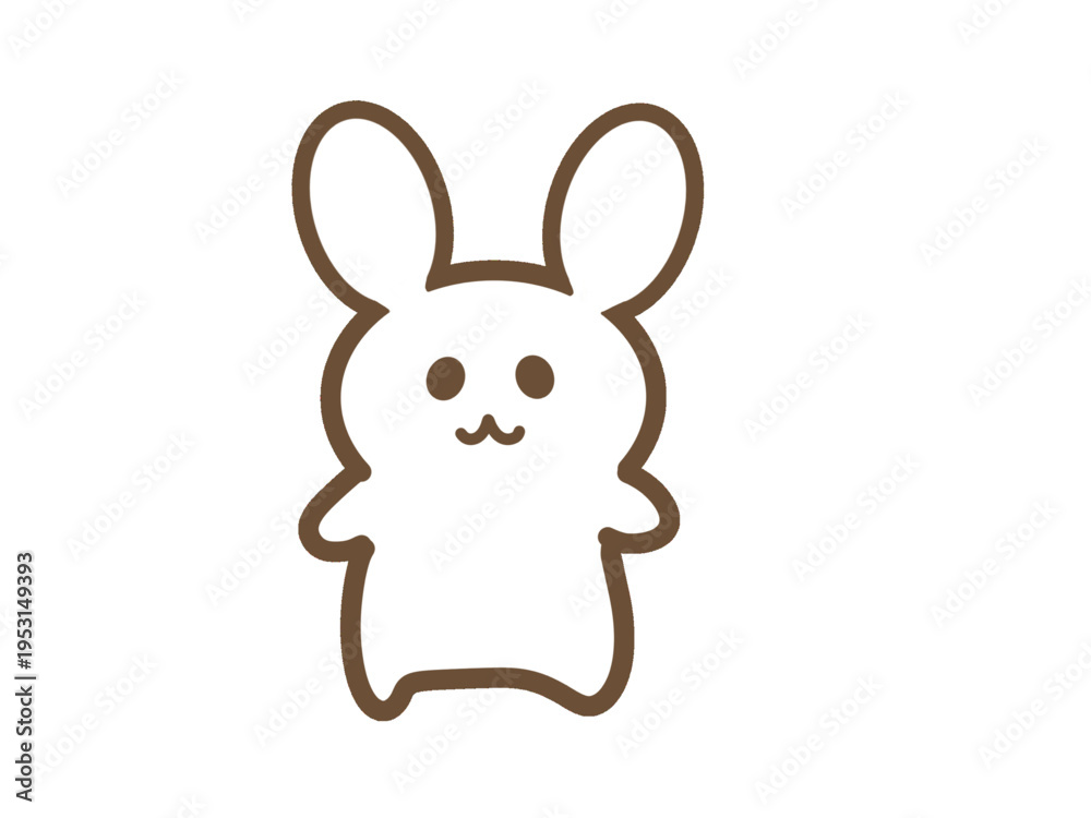 Obraz premium Cute Bunny Character Illustration