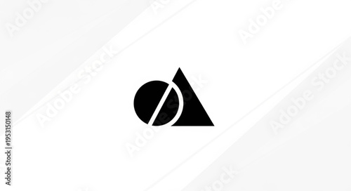 Geometric shapes logo design.