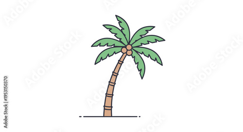 A single palm tree standing tall.