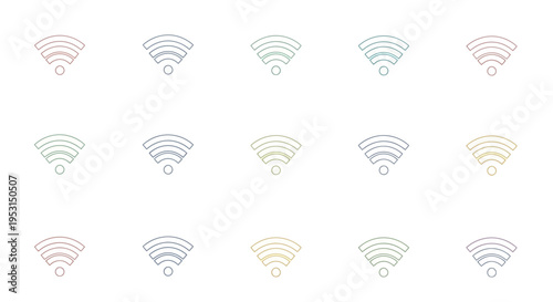 Collection of WiFi signal icons.
