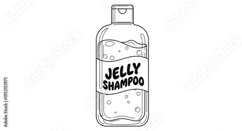 Jelly Shampoo Bottle Illustration.