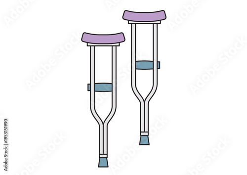 シンプルな松葉杖