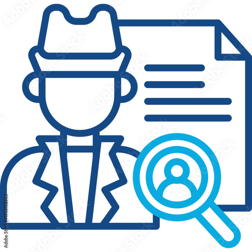 Detective Work line color icon