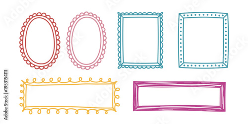 Hand-Drawn Decorative Frames vector illustration