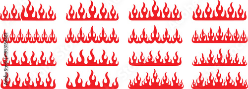 Red Flame Graphics Collection vector illustration
