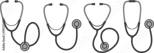 Stethoscope Icons Various Styles vector