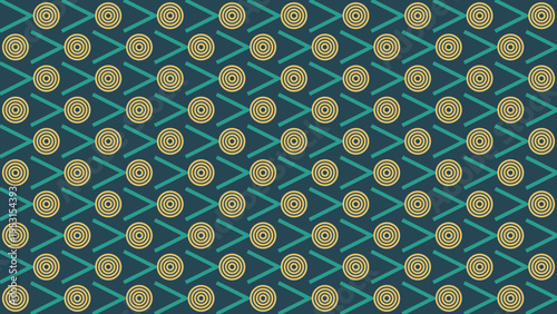 Abstract Geometric Pattern with Circles and Lines