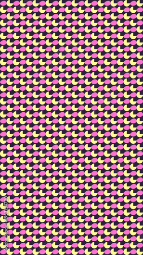 Abstract Pattern with Rounded Shapes in Pink and Yellow vector background