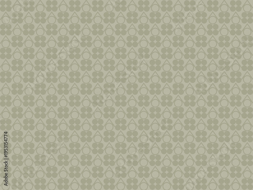 Subtle Floral Damask Seamless Pattern on Neutral Background vector background