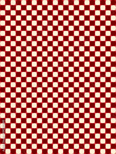 Classic Red and Cream Checkered Pattern vector background