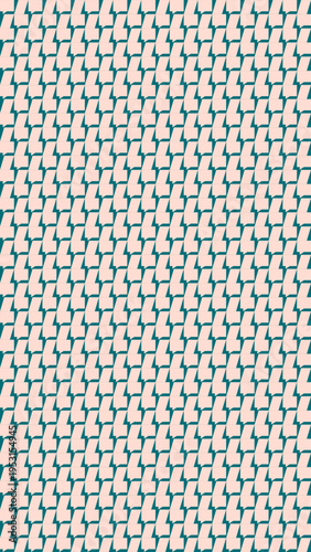 Abstract Woven Pattern with Repeating Teal Shapes vector background