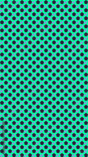 Pentagon Pattern on Teal Background vector background