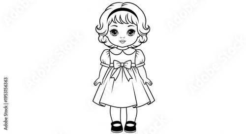 Little Girl Wearing Headband.