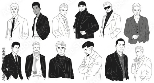 Men in Suits and Jackets.